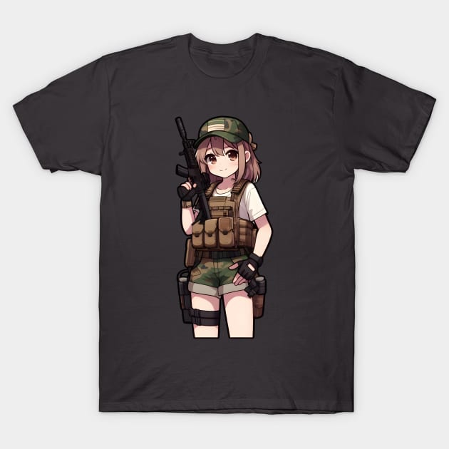 Tactical Girl T-Shirt by Rawlifegraphic